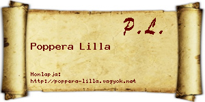 Poppera Lilla névjegykártya